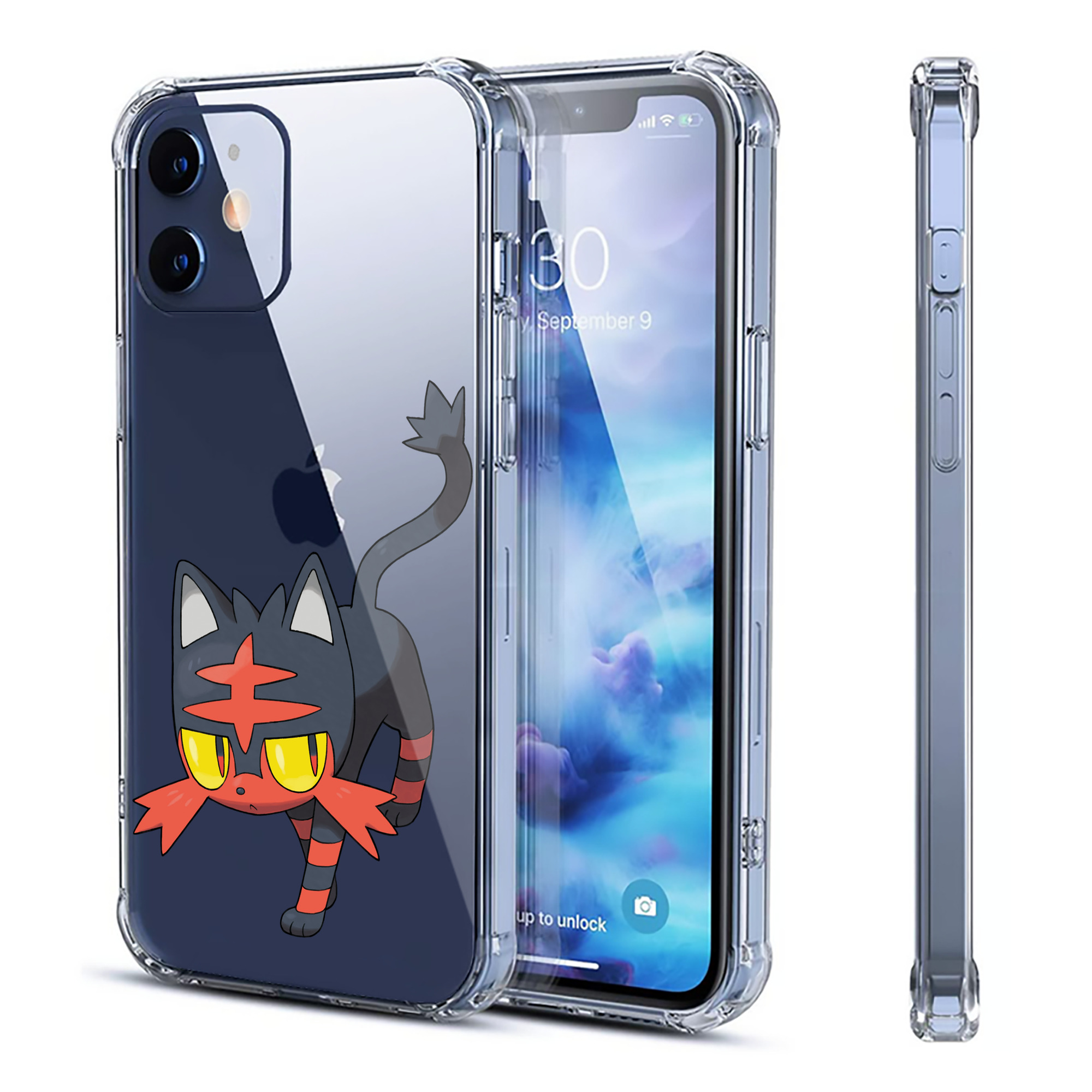 （画像用） ポケットモンスター Pokémon 【iPhone 12シリーズ対応】透明スマホケース（クリアソフトケース）